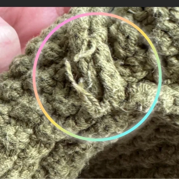 Free People Lila Cardigan Green Textured Knit Button Front (L) - Picture 13 of 14